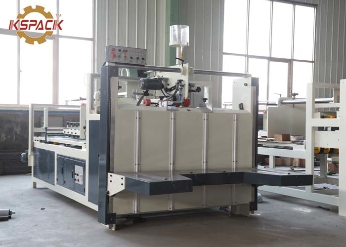 Semi Automatic Corrugated Box Folder Gluer Machine 4 KW PLC Control
