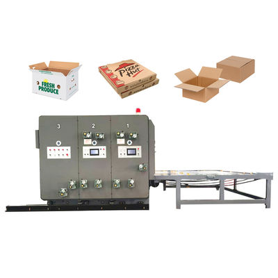 Máquina Flexográfica Semi-Automática de Alimentação por Corrente para Impressão, Corte e Vinco de Papelão Ondulado